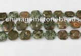 CNG8822 15.5 inches 16mm - 20mm faceted freeform rhyolite beads