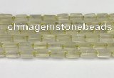 CNG8851 15.5 inches 8*12mm - 10*16mm nuggets matte lemon quartz beads