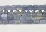 CNG8857 8*12mm - 10*16mm nuggets matte blue chalcedony beads