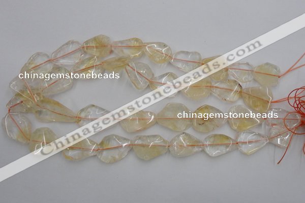 CNG889 15.5 inches 15*20mm – 20*30mm freeform citrine beads