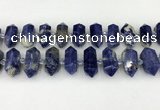 CNG8903 10*25mm - 14*30mm faceted nuggets sodalite beads