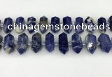 CNG8903 10*25mm - 14*30mm faceted nuggets sodalite beads