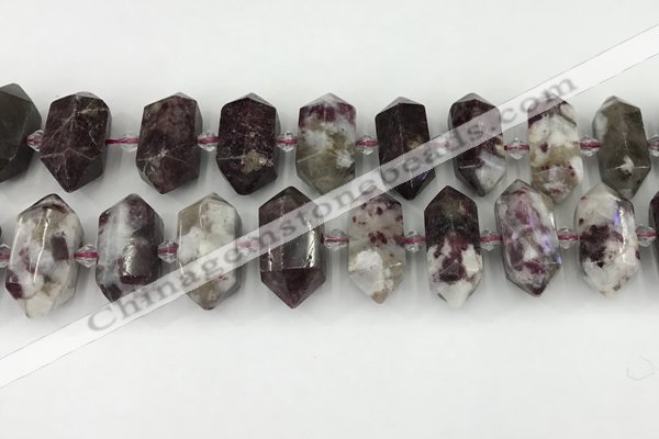 CNG8904 10*25mm - 14*30mm faceted nuggets tourmaline beads