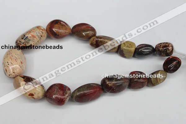 CNG90 15.5 inches 10*18mm - 20*35mm nuggets jasper gemstone beads