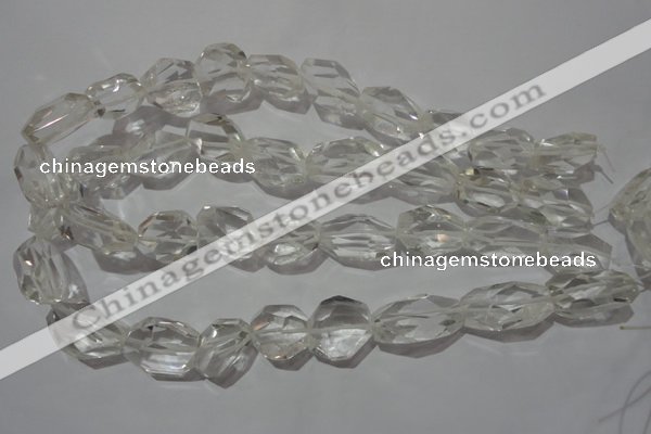 CNG901 15.5 inches 13*15mm – 14*22mm faceted nuggets white crystal beads