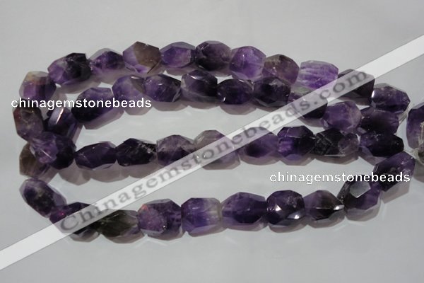 CNG903 15.5 inches 15*20mm – 18*26mm faceted nuggets amethyst beads