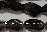CNG904 15.5 inches 10*14mm – 14*25mm faceted nuggets smoky quartz beads