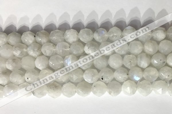 CNG9052 15.5 inches 10mm faceted nuggets white moonstone gemstone beads