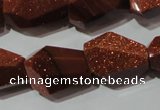 CNG906 15.5 inches 13*18mm – 15*22mm faceted nuggets goldstone beads