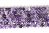 CNG9076 15.5 inches 8mm faceted nuggets dogtooth amethyst gemstone beads