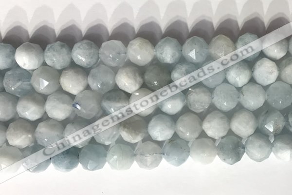 CNG9086 15.5 inches 10mm faceted nuggets aquamarine gemstone beads