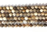 CNG9090 15.5 inches 8mm faceted nuggets coral jade gemstone beads