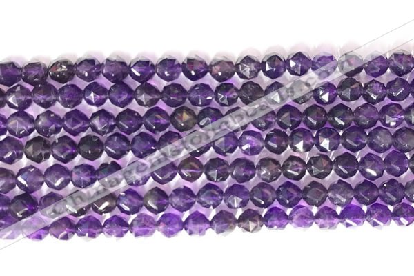 CNG9092 15.5 inches 6mm faceted nuggets amethyst gemstone beads