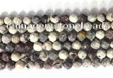 CNG9095 15.5 inches 8mm faceted nuggets purple striped jasper beads