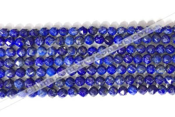 CNG9099 15.5 inches 6mm faceted nuggets lapis lazuli beads