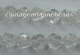 CNG910 15 inches 6mm faceted nuggets white crystal beads