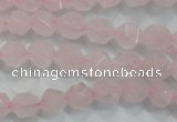 CNG919 15 inches 8mm faceted nuggets rose quartz beads