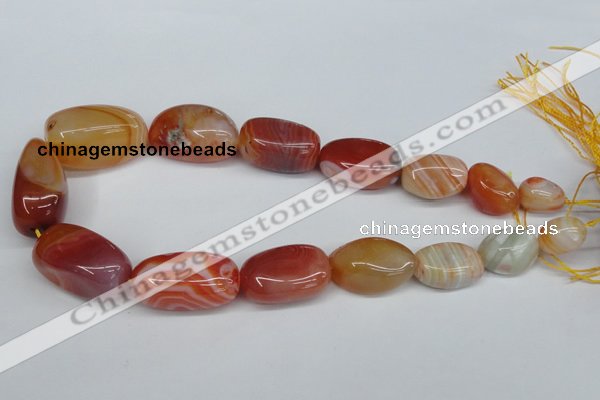 CNG92 15.5 inches 12*16mm - 20*30mm nuggets agate gemstone beads