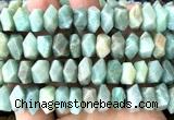CNG9212 15 inches 7*11mm - 8*12mm faceted nuggets amazonite beads