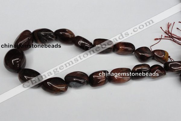 CNG93 15.5 inches 15*20mm - 20*30mm nuggets tiger eye gemstone beads