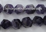 CNG931 15 inches 14mm faceted nuggets amethyst gemstone beads