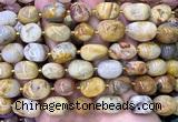 CNG9335 10*14mm - 13*18mm nuggets yellow crazy lace agate beads