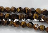 CNG935 15 inches 6mm faceted nuggets yellow tiger eye beads