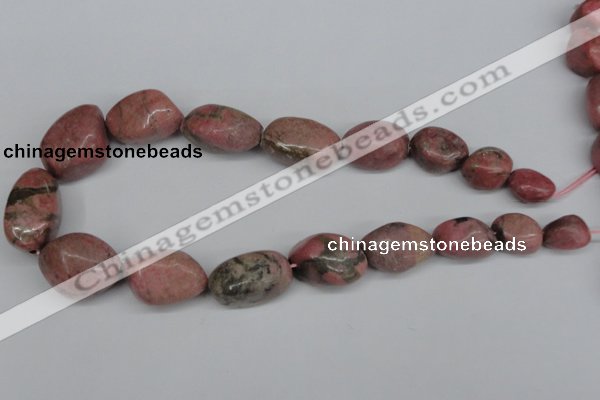 CNG94 15.5 inches 12*14mm - 20*35mm nuggets rhodochrosite gemstone beads