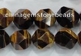 CNG940 15 inches 16mm faceted nuggets yellow tiger eye beads