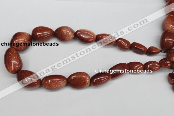 CNG96 15.5 inches 12*18mm - 20*30mm nuggets goldstone gemstone beads