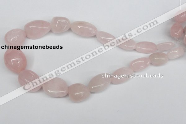 CNG97 15.5 inches 10*18mm - 18*25mm nuggets rose quartz gemstone beads