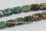 CNI14 16 inches 8*10mm rectangle natural imperial jasper beads wholesale