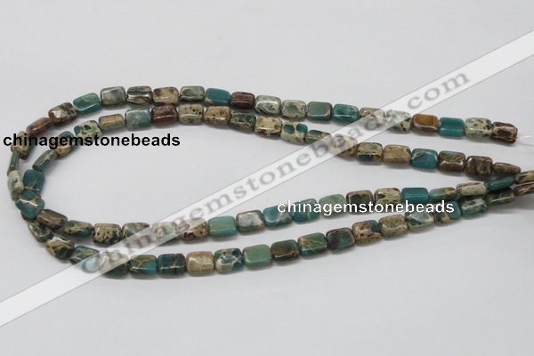 CNI14 16 inches 8*10mm rectangle natural imperial jasper beads wholesale