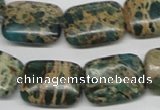 CNI17 16 inches 15*20mm rectangle natural imperial jasper beads wholesale