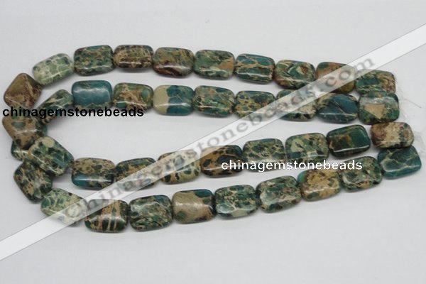 CNI17 16 inches 15*20mm rectangle natural imperial jasper beads wholesale