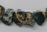 CNI20 16 inches 15*12mm nuggets natural imperial jasper chip beads