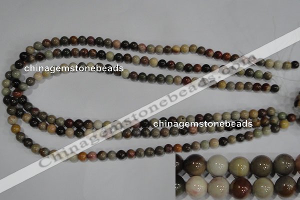 CNI201 15.5 inches 6mm round imperial jasper beads wholesale