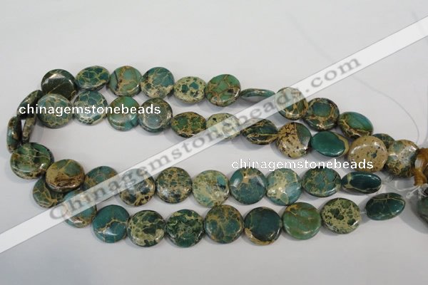 CNI31 15.5 inches 20mm flat round natural imperial jasper beads