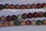 CNI360 15.5 inches 4mm round matte imperial jasper beads wholesale