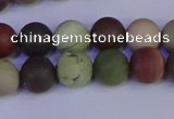 CNI362 15.5 inches 8mm round matte imperial jasper beads wholesale