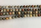 CNI370 15.5 inches 6mm round American picture jasper beads