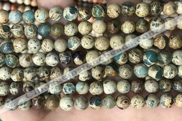 CNI401 15.5 inches 6mm round blue impression jasper beads