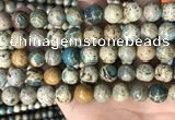 CNI403 15.5 inches 10mm round blue impression jasper beads