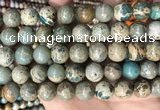 CNI404 15.5 inches 12mm round blue impression jasper beads