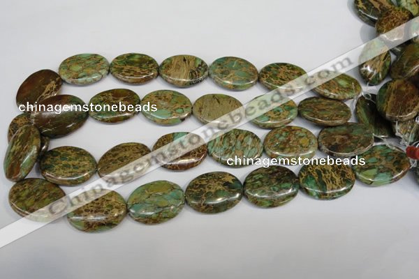 CNI43 15.5 inches 22*30mm oval natural imperial jasper beads