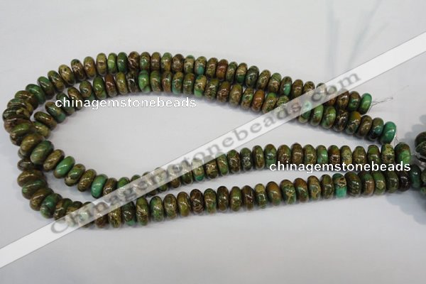 CNI46 15.5 inches 6*12mm rondelle natural imperial jasper beads
