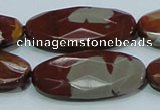 CNJ04 15.5 inches 20*40mm faceted oval natural noreena jasper beads