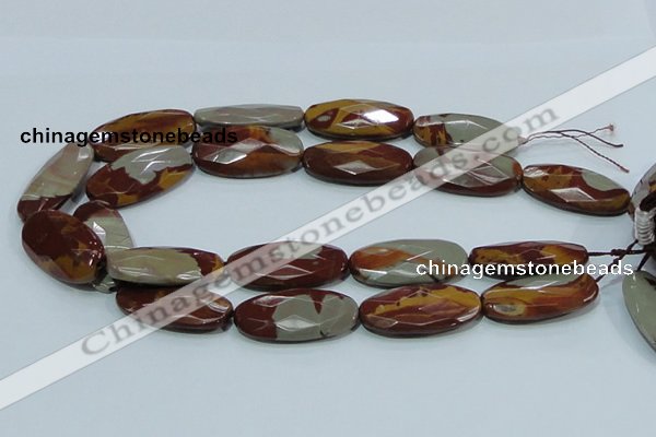 CNJ04 15.5 inches 20*40mm faceted oval natural noreena jasper beads