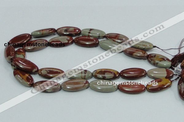 CNJ06 15.5 inches 15*30mm oval natural noreena jasper beads