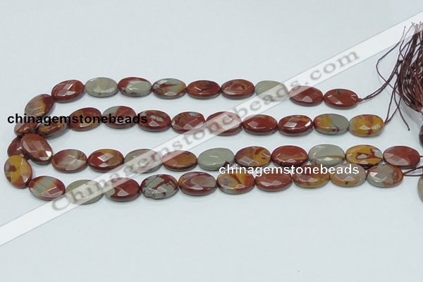 CNJ10 15.5 inches 13*18mm faceted oval natural noreena jasper beads